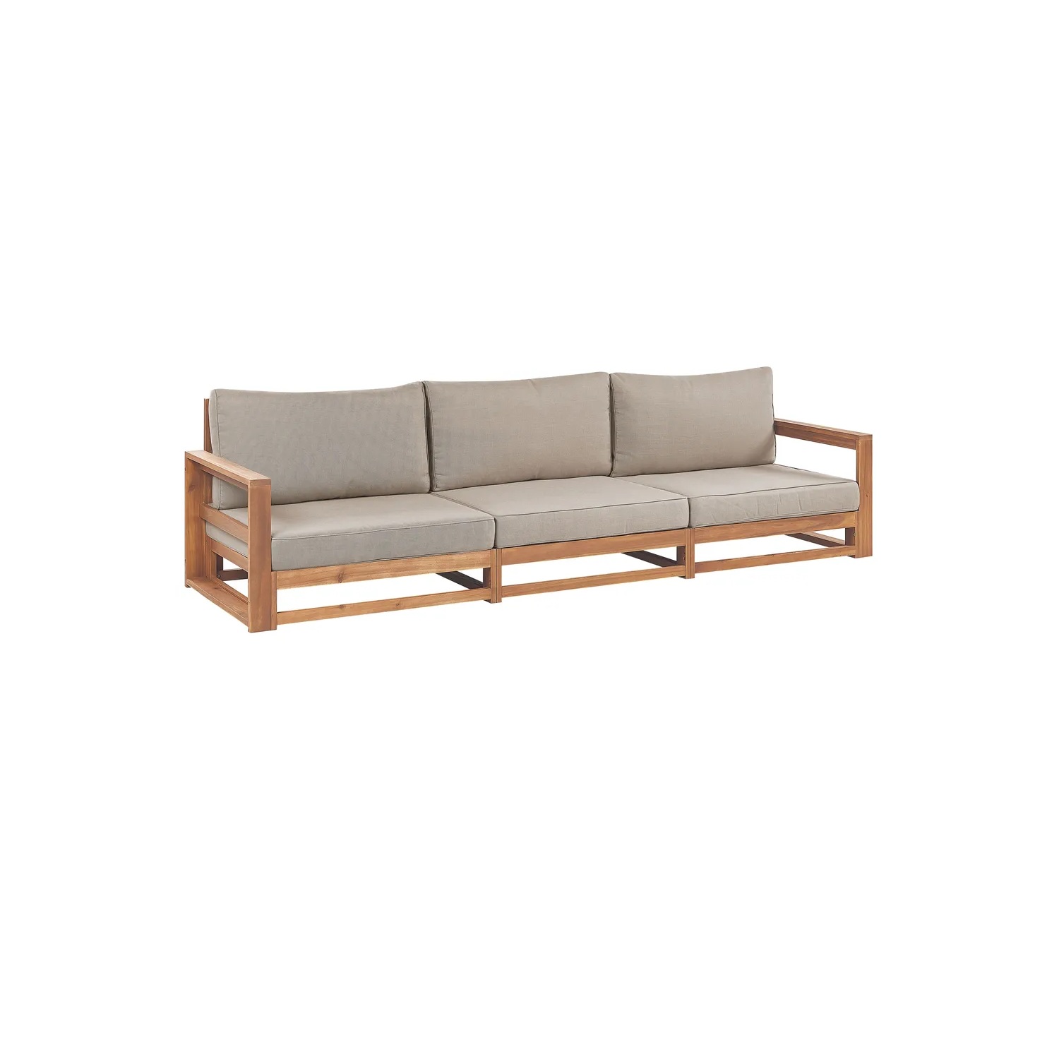 Sofá de jardín 3 plazas TIMOR modular Madera de acacia certificada Marrón claro
