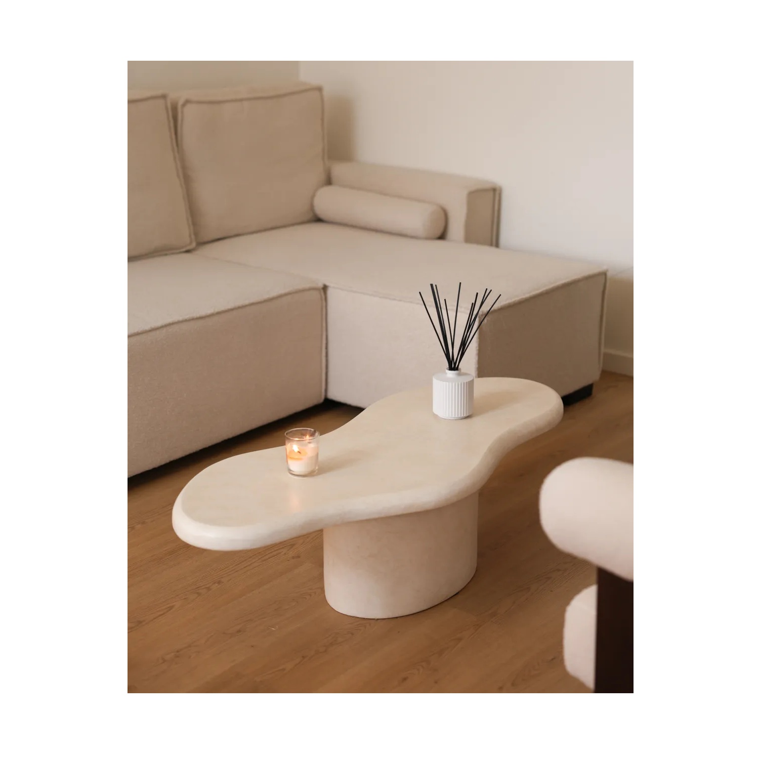 Mesa de centro CONZA 57 cm 120 cm Beige - Imagen 2
