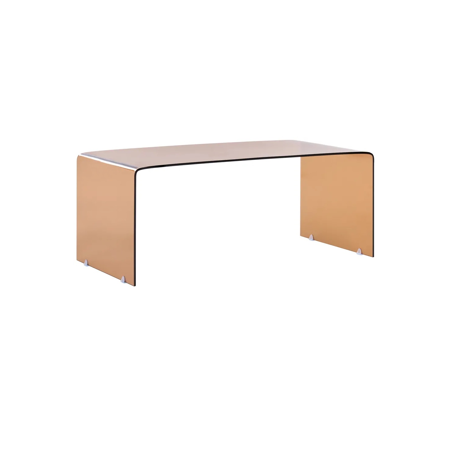 Mesa de centro KENDALL Vidrio templado Marrón