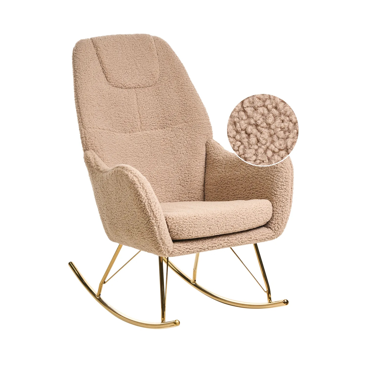 Mecedora GULSELE Bouclé Beige