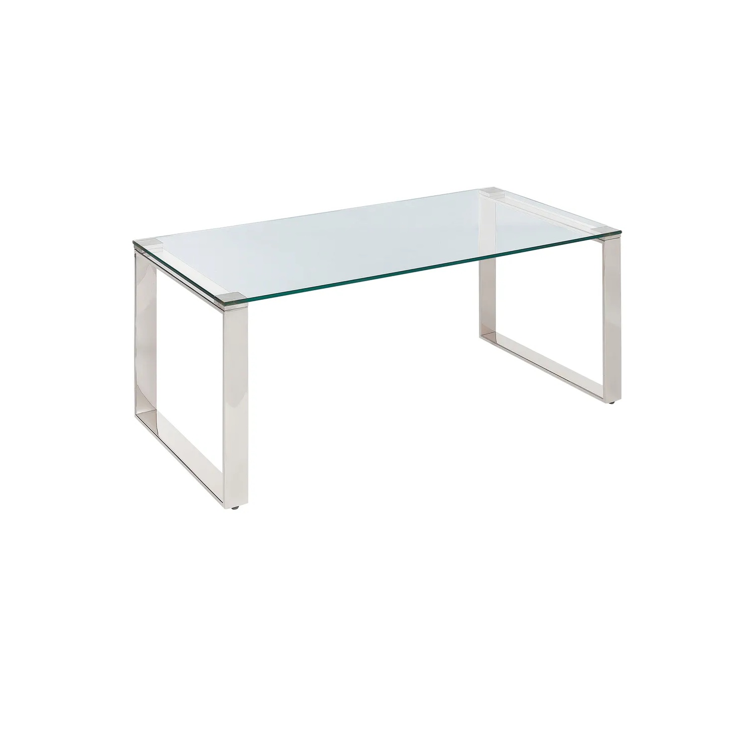 Mesa de centro TILON Vidrio templado Plateado